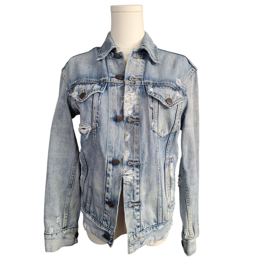 ABLE Denim Distressed Trucker Jacket